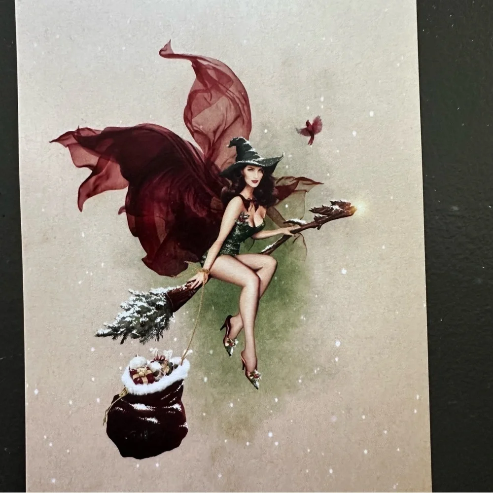 Christine McConnell Halloween DIY Queen Witch Craft Art Signed Holiday Print‎
